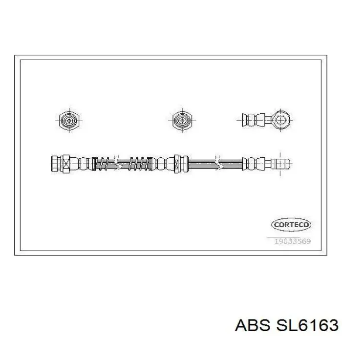 Шланг тормозной передний SL6163 ABS