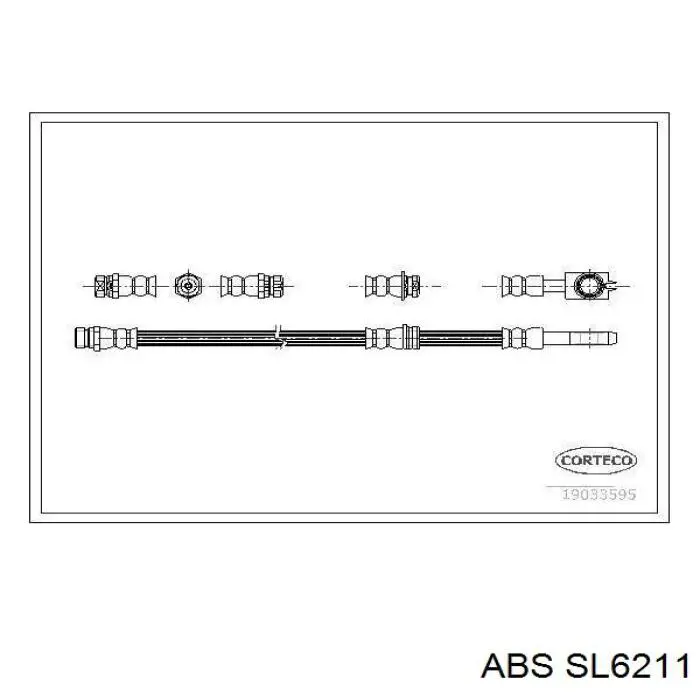 Задний правый тормозной шланг ABS SL6211