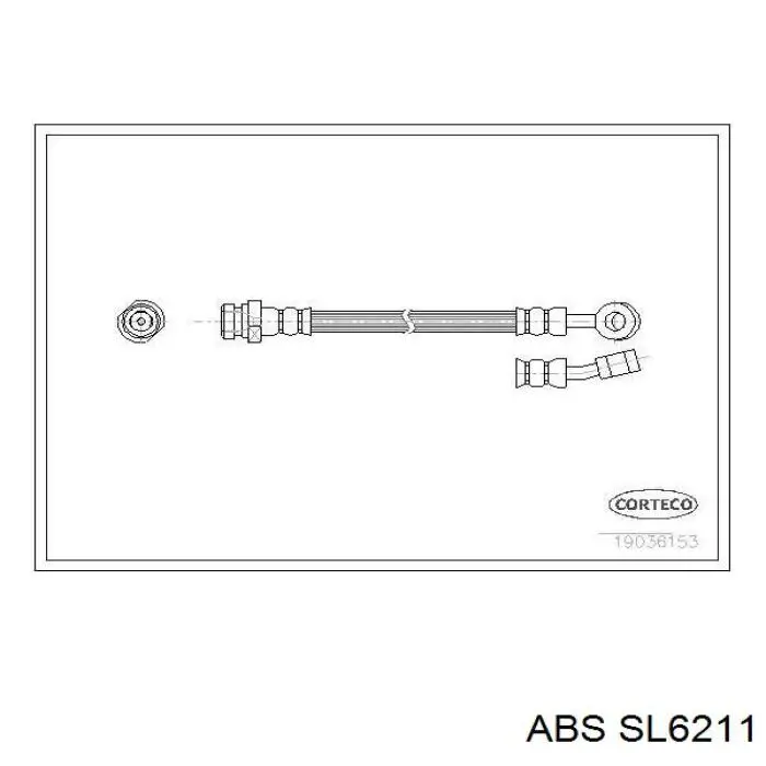 SL6211 ABS шланг тормозной задний правый