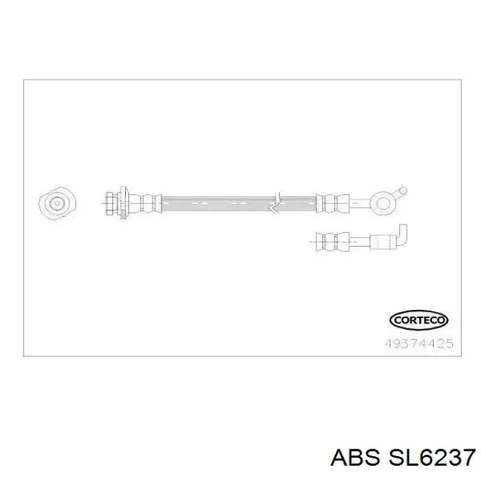 Шланг тормозной задний, левый ABS SL6237 цена, от 8.74 USD