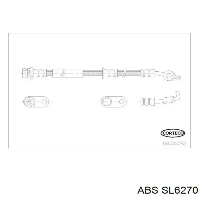 Шланг тормозной передний правый SL6270 ABS