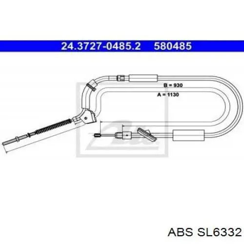 Шланг тормозной передний, левый Chrysler 04683791AC цена, от 28.44 USD