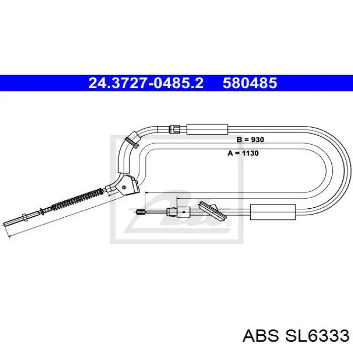 Шланг тормозной передний правый SL6333 ABS