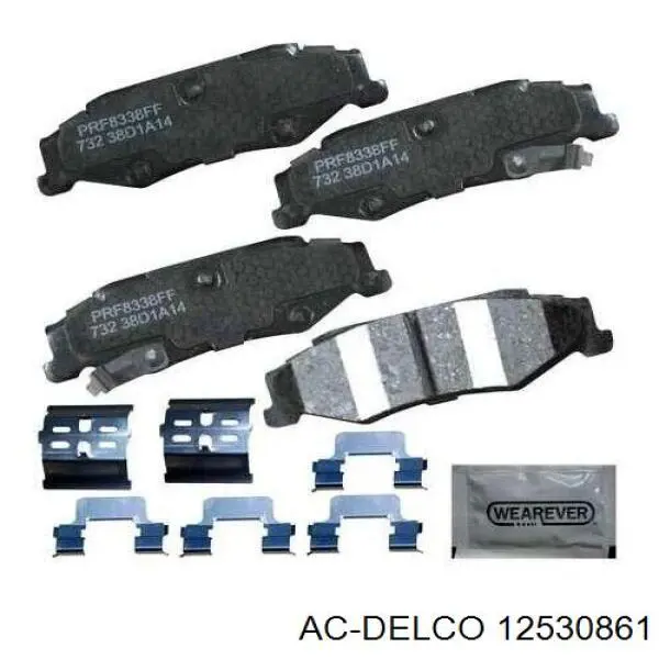 Передние тормозные колодки 19259588 General Motors