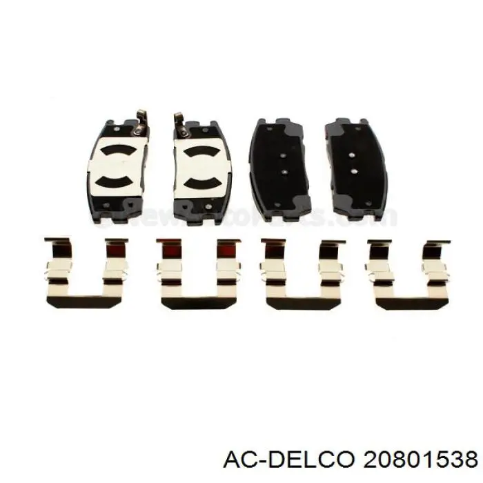 Колодки тормозные задние дисковые AC DELCO 20801538
