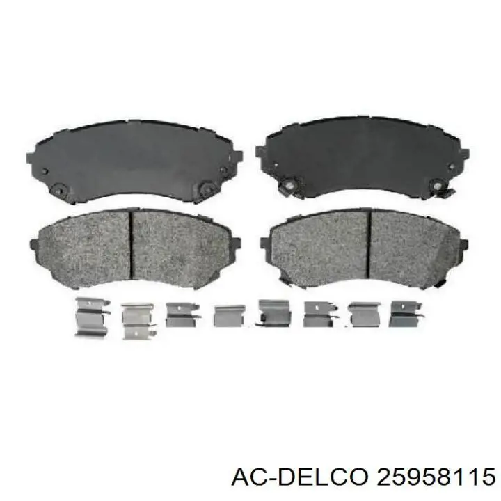 25958115 AC Delco колодки тормозные передние дисковые