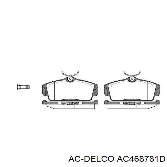 AC468781D AC Delco задние тормозные колодки