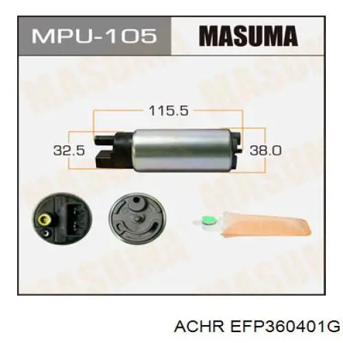 Элемент-турбинка топливного насоса Achr EFP360401G цена, от 22.38 USD