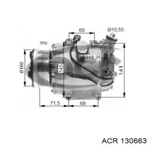 Компрессор кондиционера 130663 ACR