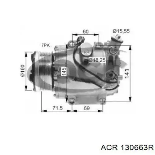 Компрессор кондиционера 130663R ACR