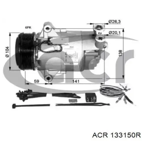 Компрессор кондиционера 133150R ACR