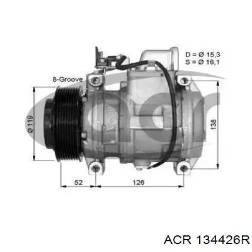 Компрессор кондиционера 134426R ACR