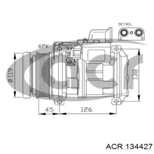 Компрессор кондиционера 134427 ACR