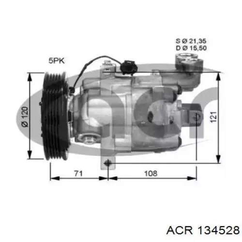 Компрессор кондиционера 134528 ACR