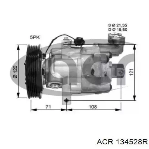 Компрессор кондиционера 134528R ACR