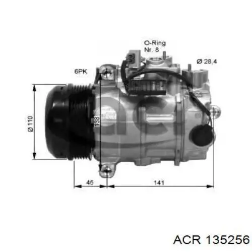 Компрессор кондиционера 135256 ACR