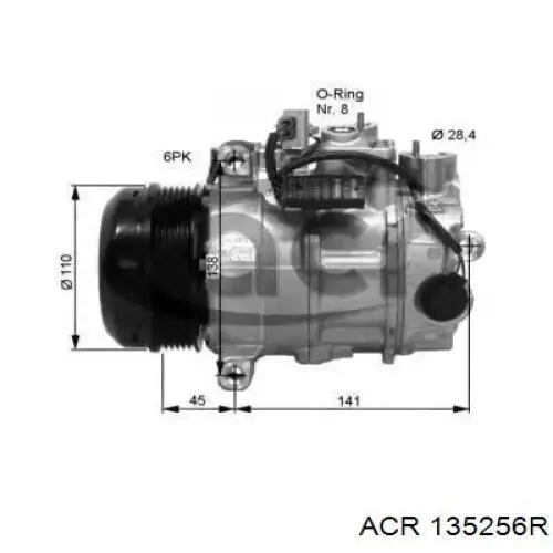 Компрессор кондиционера 135256R ACR