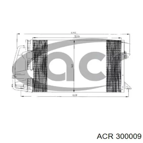 Радиатор кондиционера 300009 ACR