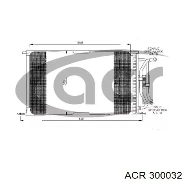 Радиатор кондиционера 300032 ACR