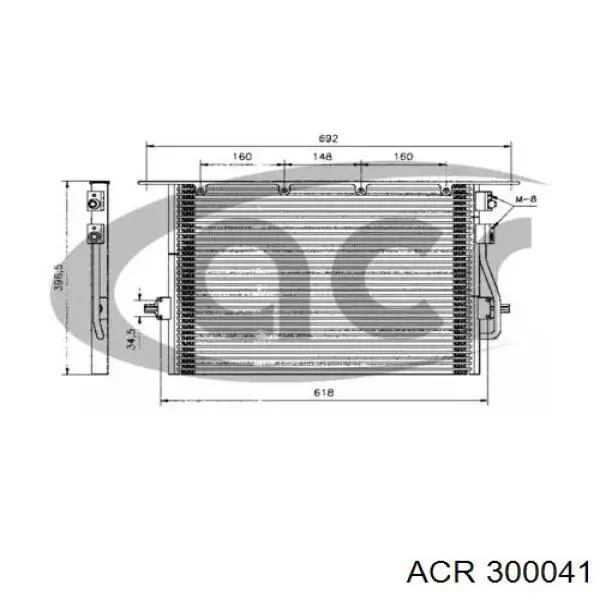 Радиатор кондиционера 300041 ACR