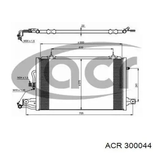 Радиатор кондиционера 300044 ACR