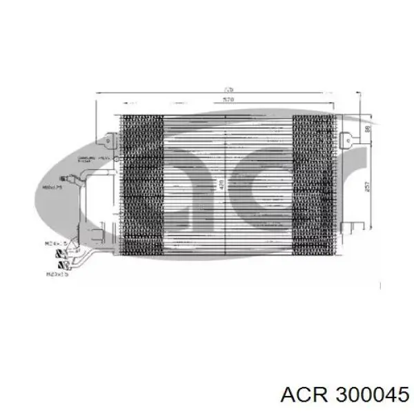 Радиатор кондиционера 300045 ACR