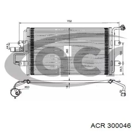 Радиатор кондиционера 300046 ACR