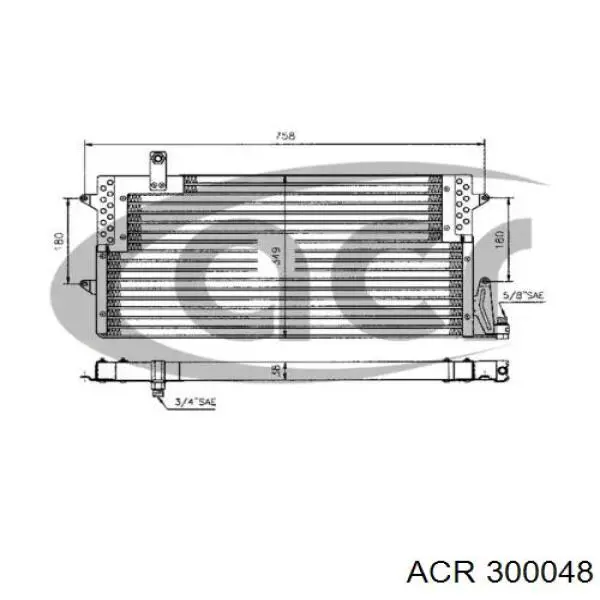 Радиатор кондиционера 300048 ACR