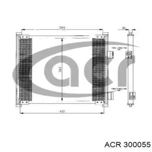 Радиатор кондиционера 300055 ACR