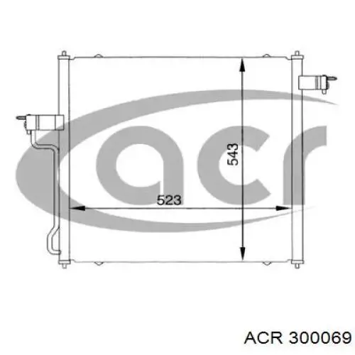 300069 ACR radiador de aparelho de ar condicionado