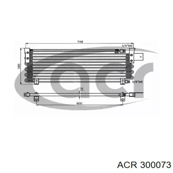 Радиатор кондиционера 300073 ACR