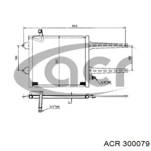 Радиатор кондиционера 300079 ACR