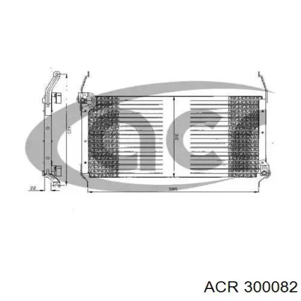 Радиатор кондиционера 300082 ACR