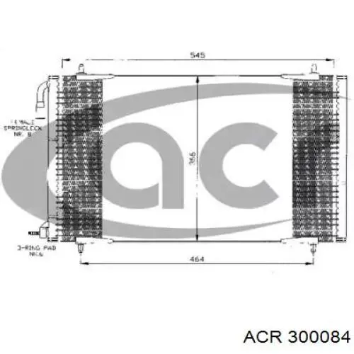 Радиатор кондиционера 300084 ACR