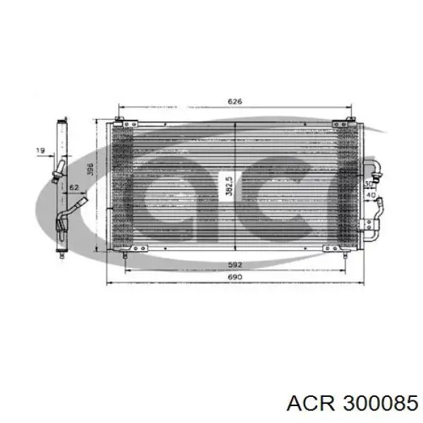 Радиатор кондиционера 300085 ACR