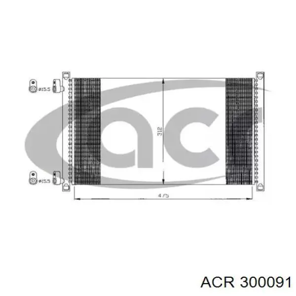 Радиатор кондиционера 300091 ACR