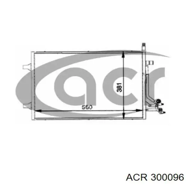 Радиатор кондиционера 300096 ACR