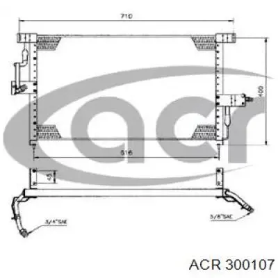 Радиатор кондиционера 300107 ACR