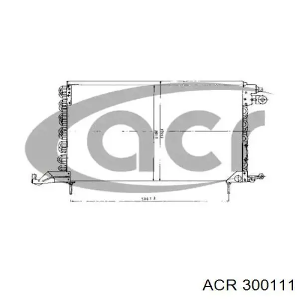 Радиатор кондиционера 300111 ACR