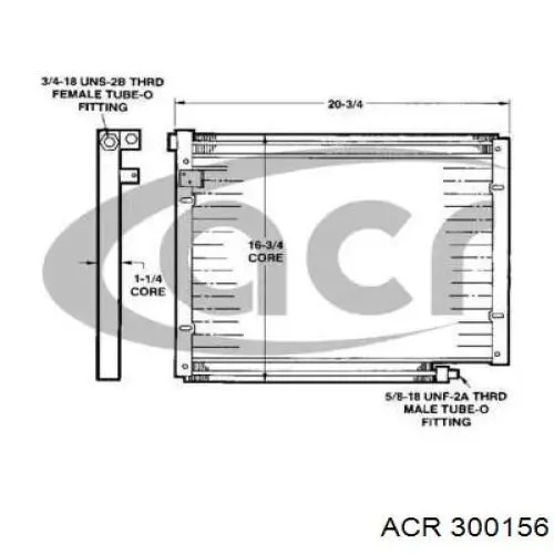 Радиатор кондиционера 300156 ACR