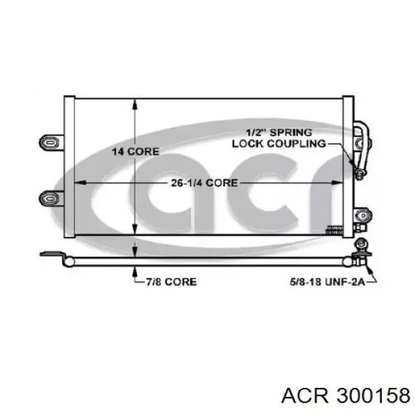 Radiador de aparelho de ar condicionado para Chrysler LHS 