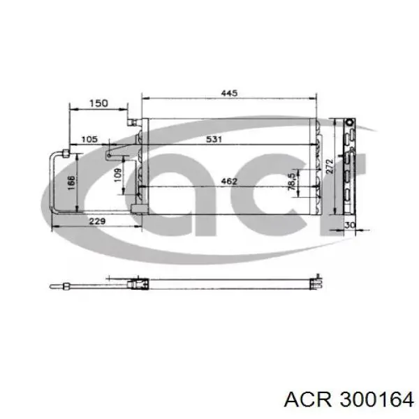 Радиатор кондиционера 300164 ACR