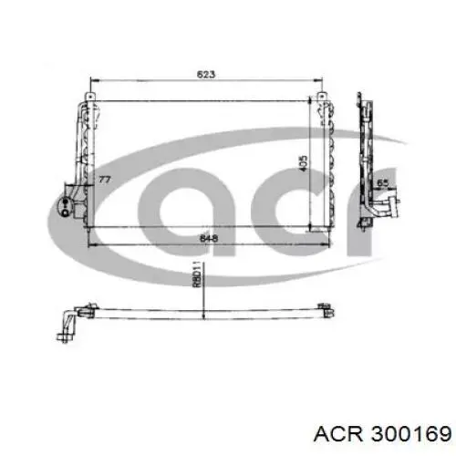 Радиатор кондиционера 300169 ACR