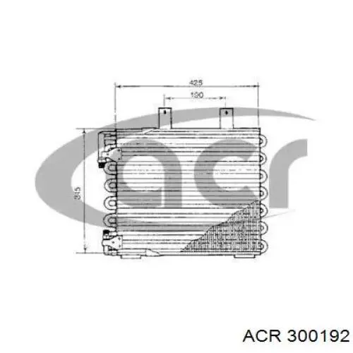 Радиатор кондиционера 300192 ACR