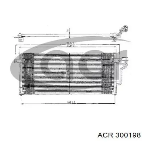 Радиатор кондиционера 300198 ACR