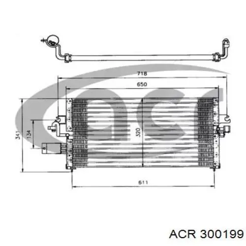 Радиатор кондиционера 300199 ACR