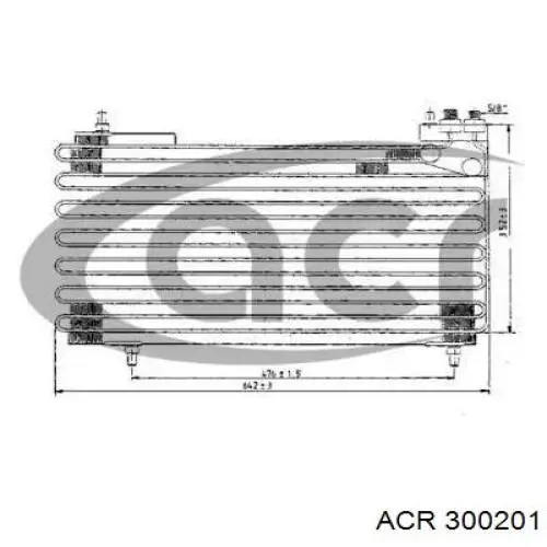 Радиатор кондиционера 300201 ACR