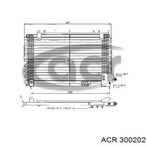 Радиатор кондиционера 300202 ACR