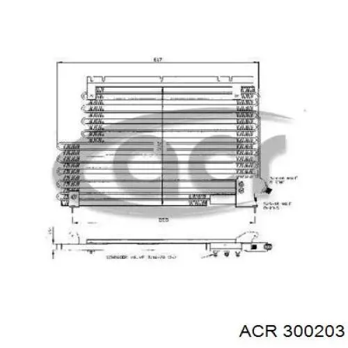 Радиатор кондиционера 300203 ACR