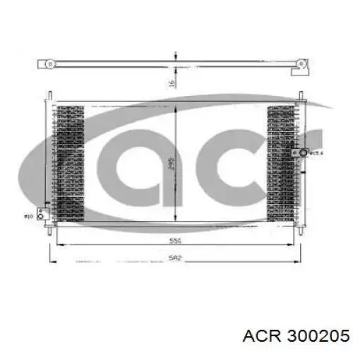 Радиатор кондиционера 300205 ACR